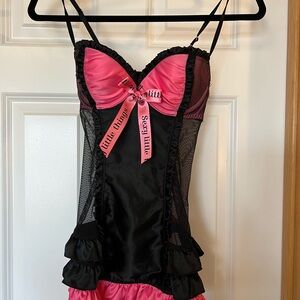 Victoria’s Secret -sexy little things Black and Pink Women's Lingerie Set